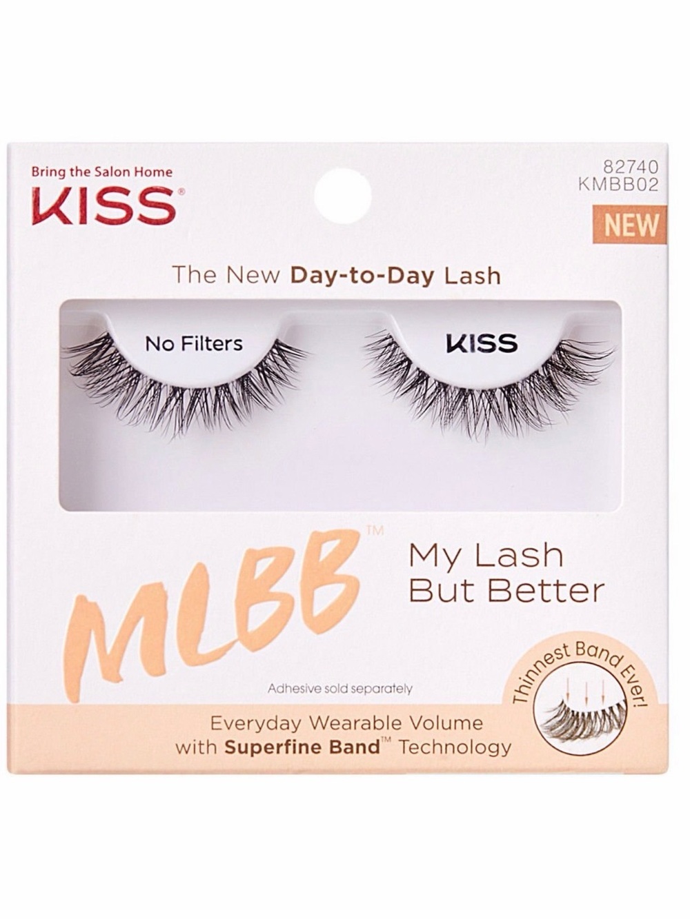 KISS MLBB Day-to-Day Lashes in Black with Peach Accent